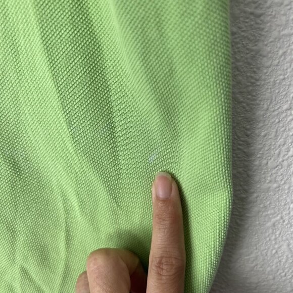 Lacoste Mens FR 5 US Large Lime Green Big Crocodile Short Sleeve Polo Shirt - Picture 8 of 8